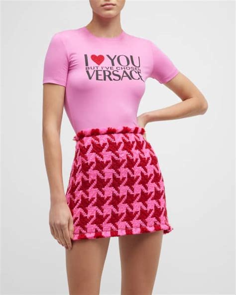 t shirt versace strass|Versace Strass Typographic Crop T.